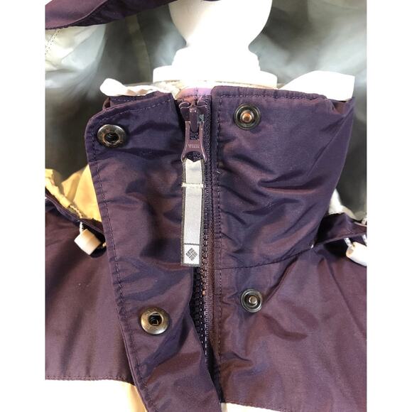 Columbia ladies hooded winter ski jacket purple & white size medium - Picture 12 of 16
